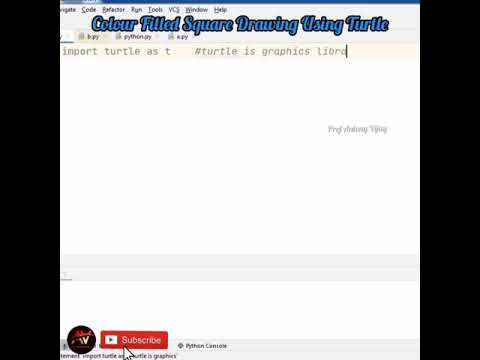 Drawing Colored Square using python|| Turtle ||Graphics ||Prof.Antony ...