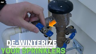 How to turn your sprinkler system on after winter (DeWinterize it)