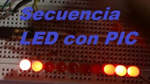 Secuencia de LED con Microcontrolador PIC 16F84A MPLAB PICKIT2