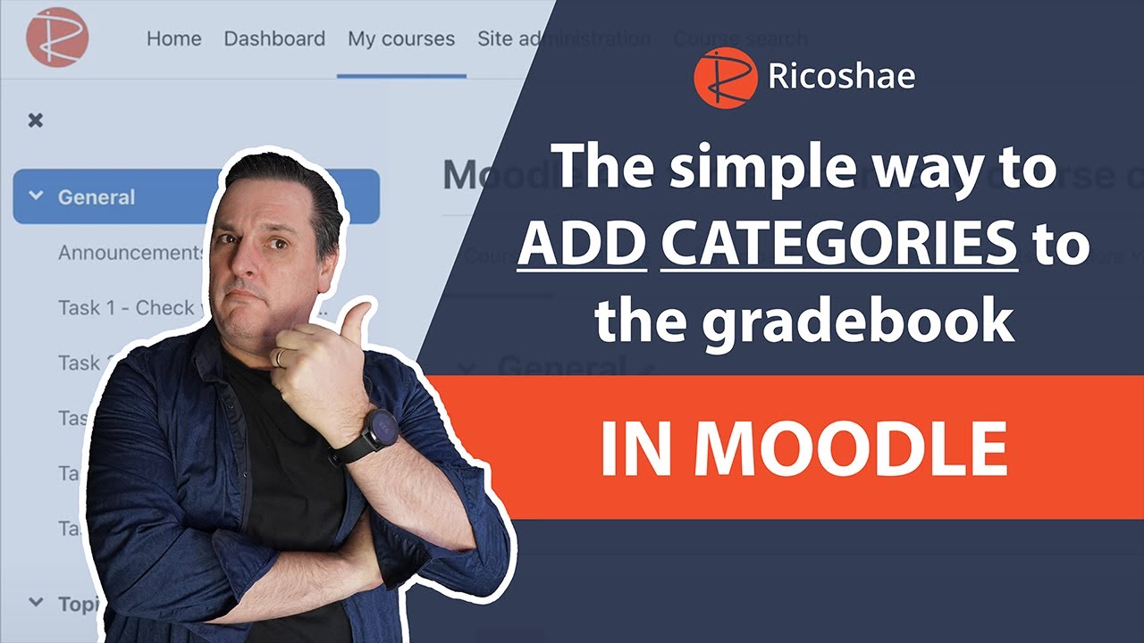 A simple guide to ADDING CATEGORIES to the GRADEBOOK in MOODLE 4.0 ...