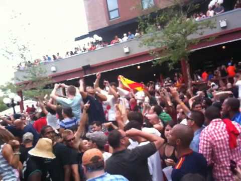 Pendemonium At Studio Square Beer Garden After Spain Wins The