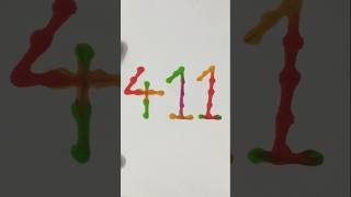 411 number drawing | drops bole magic tale 💧🎨  #shorts #art