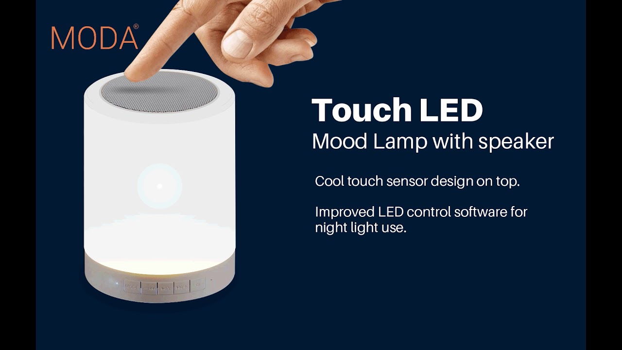 MODA 6-IN-1 Smart Touch Lamp with Bluetooth Speaker- 034