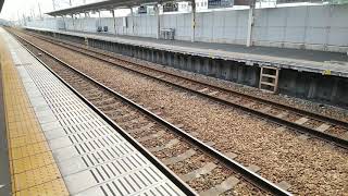JR西日本　貨物列車　ゆっくり走行　姫路別所駅
