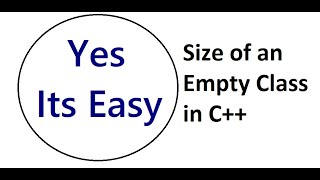Size of an empty class in C++ | #Yes_Its_Easy | #Shorts
