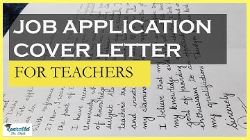 Job Application for Teacher Post || Cover Letter for Teacher Job || LearnVid Dr. Dipti