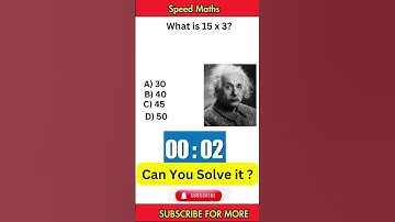 Speed Maths : Take on this Brain-Teasing Reasoning Quiz andTest Your Genius #fun #music #exam #quiz