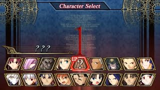 Fate/unlimited codes - All Character Intros/ Encounters/ Endings Pt.1/2