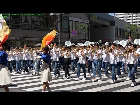 [4K] 第十一回銀座柳まつりゴールデンパレード 足立区中学校合同バンド