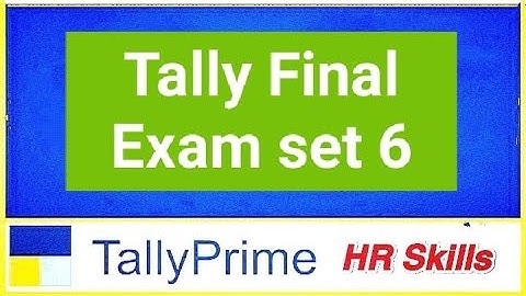 Tally final Exam set  6 (Payroll Document)