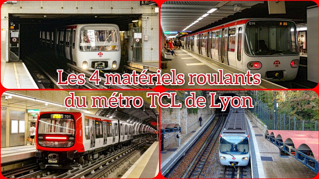 Métro de Lyon : 4 lignes, 4 matériels roulants !