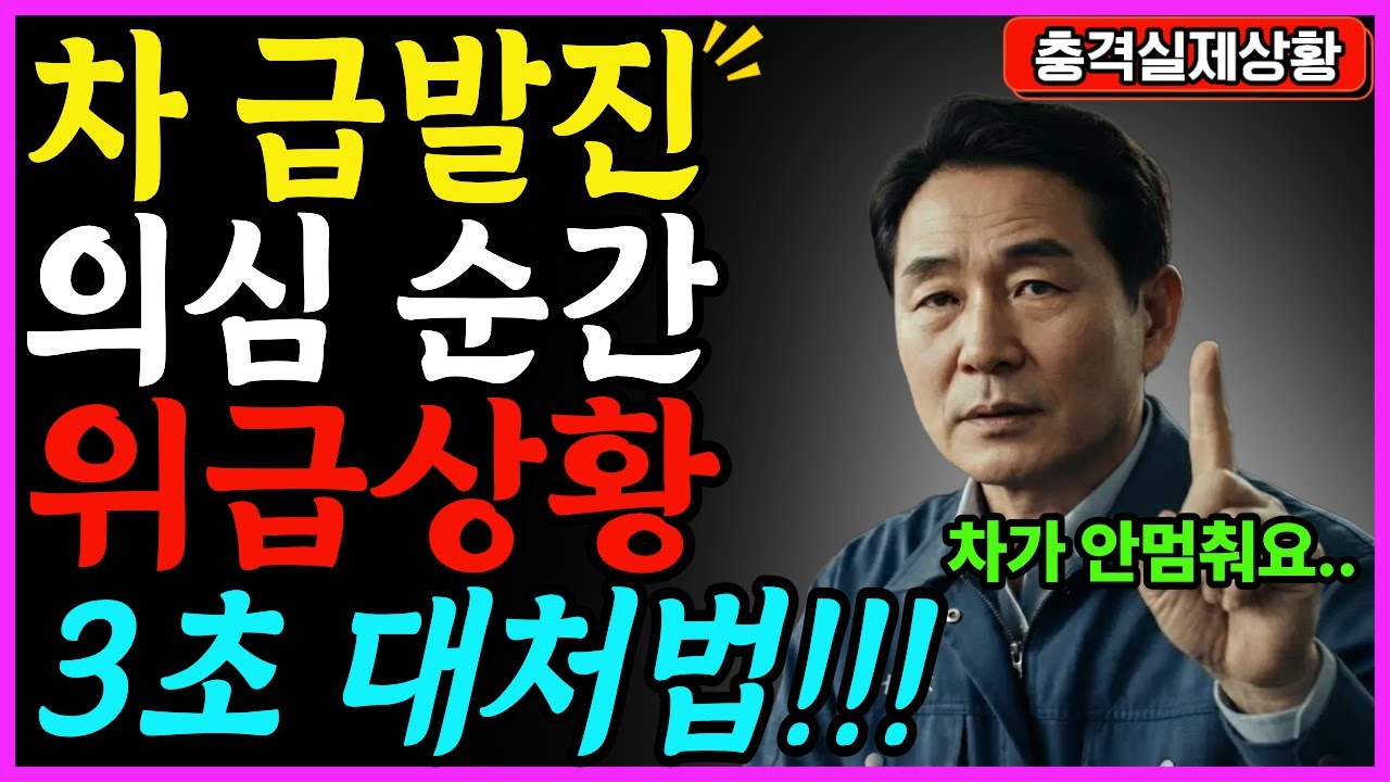 시니어가 꼭 알아야 할 자동차 급발진 의심 상황 3가지 | 위기상황 3초 대처법 | 30년 정비사의 실제 경험