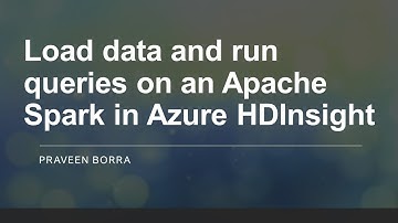 How to create Azure HDInsight Cluster| Load data and run queries on an Apache Spark cluster|Power BI