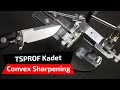 Convex sharpening on the TSPROF Kadet. Sharpening SR22 knife made by LionSteel company.