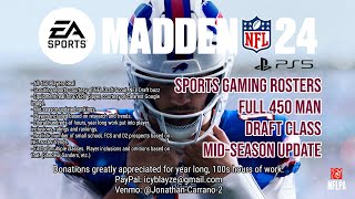 Madden NFL 24 - PS5 - 2024 DRAFT CLASS DONE!!! Complete Version Out Now!