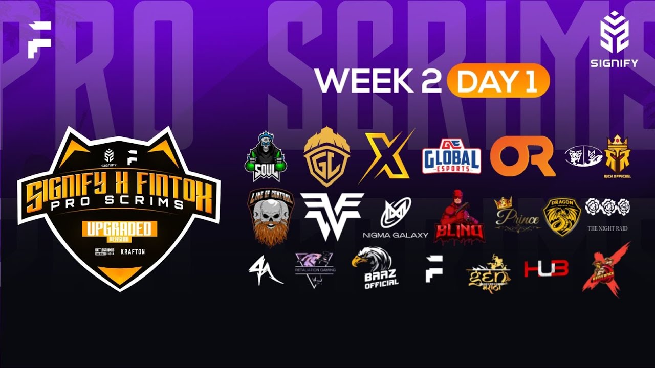 [HINDI] FINTOXxSIGNIFY PRO BGMI SCRIMS WEEK 2 DAY 1| BGMI LIVE | BGMI UNBAN FT.GODL SOUL XSPARK OR
