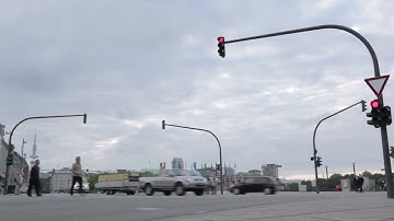 Time-Lapse Of A Busy Crossroad Stock Video