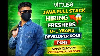 Virtusa Hiring Freshers 😱 Java Full Stack Developer | Pune Jobs | Apply Now 2026 #job #freshersjobs Net Worth