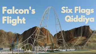 Falcon's Flight - Six Flags Qiddiya | 607ft WORLD RECORD BREAKING Intamin Roller Coaster | NoLimits2 Resimi