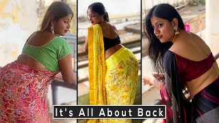 Gorgeous & Trending Saree Back Poses | Saree Fashion | Saree Sundari🔥 | Bong Beauties #saree