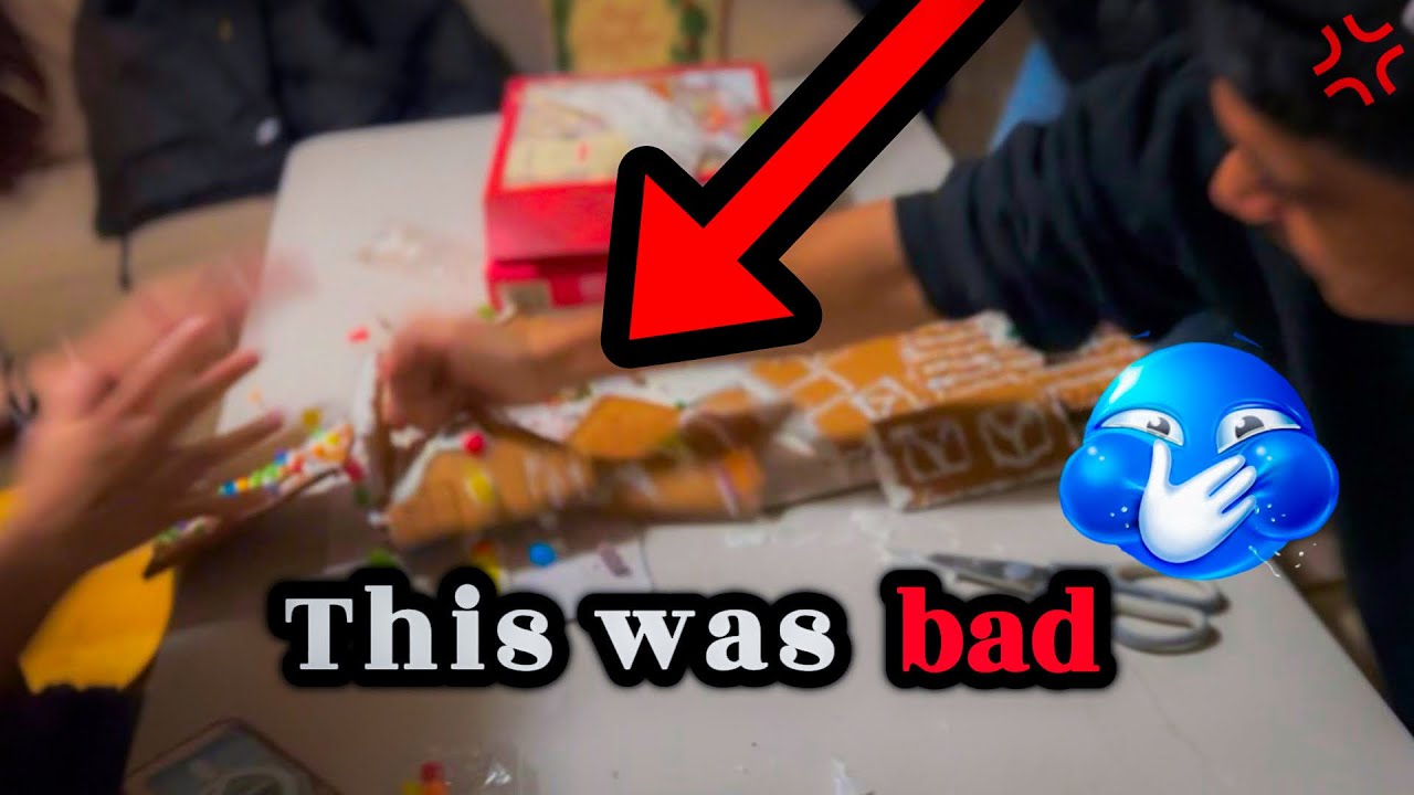 They were mad after they lost! | Gingerbread house building CHALLENGE | ft friends and family 