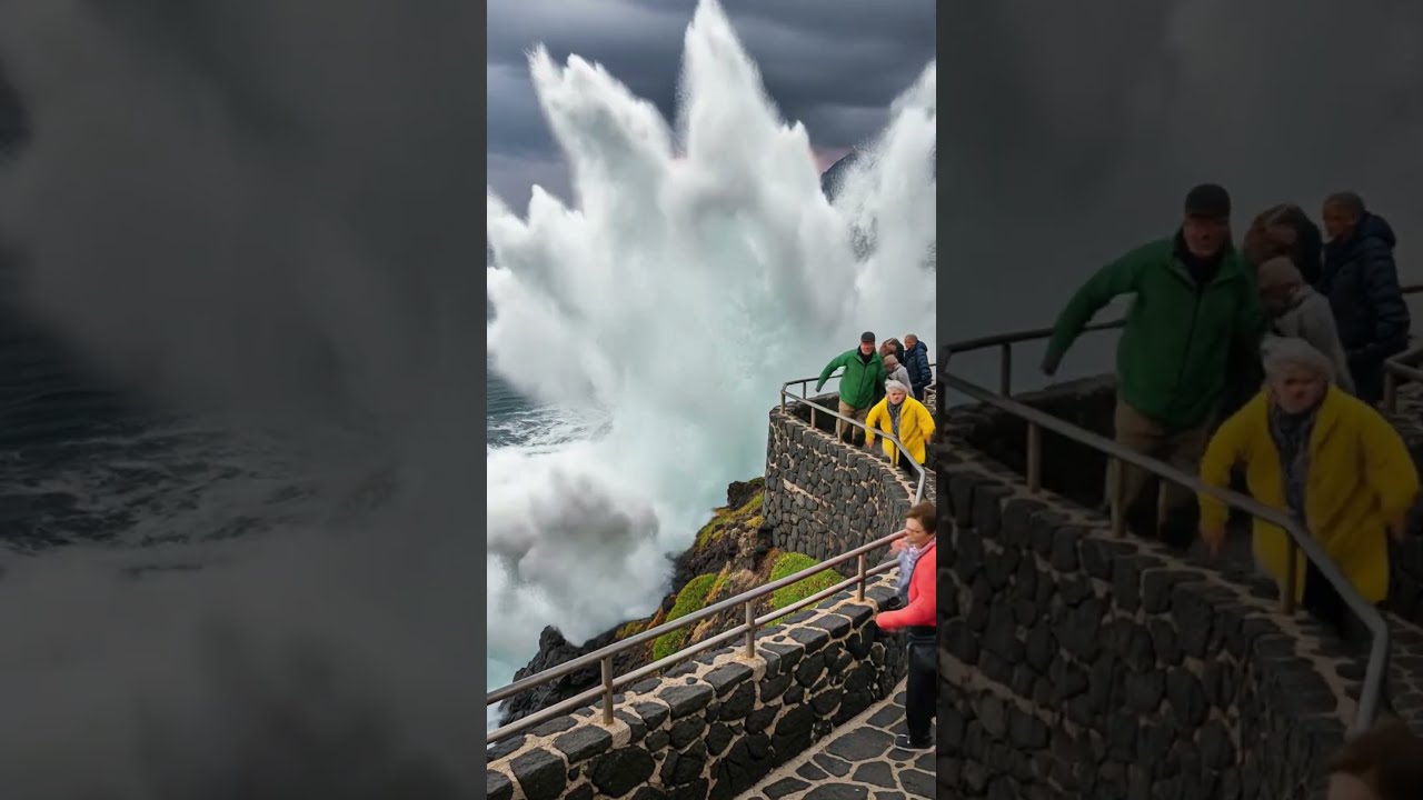  WARNING Popular Beachfront Platform COLLAPSES As Mega Waves Smash Shoreline