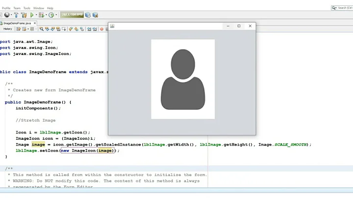 Stretch Image in JLabel  - NetBeans