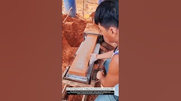 Clay Brick Making Process | Traditional Manual Brick Press Technology.