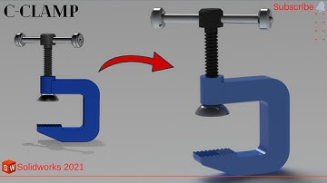 C-Clamp CAD Model With Dynamic Assembly | Solidworks 2021 Tutorial