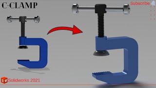 Celebrity C-Clamp CAD Model With Dynamic Assembly | Solidworks 2021 Tutorial Wealth