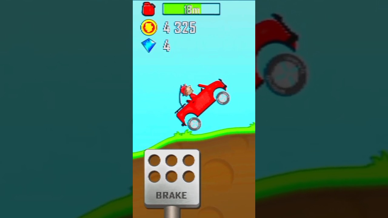 Hill Climb Racing: Unstoppable Red Jeep Adventure! 🚗💨#gaming #hillclimbracing #viralvideo #trending