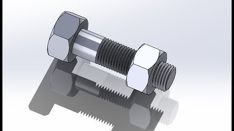 Solidworks tutorial Bolt and nut, thread and assembly