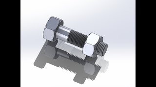 Solidworks tutorial Bolt and nut, thread and assembly