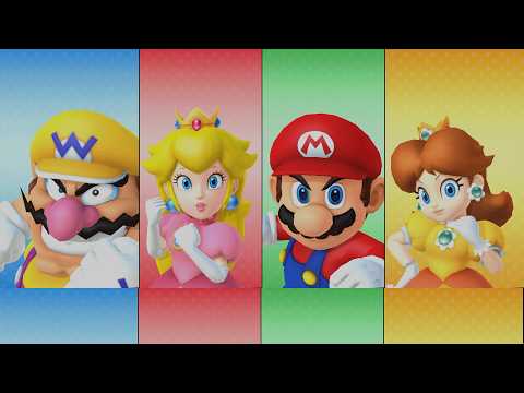 Mario Party 10 - Whimsical Waters - Wario vs Peach vs Mario vs Daisy