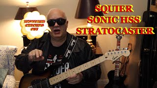 SQUIER SONIC HSS STRATOCASTER UNBOXING AND REVIEW