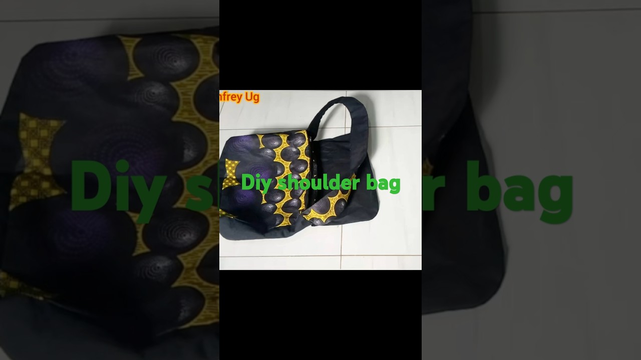 DIY Shoulder bag in Ankara fabric 