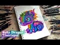 Watch This Baby Dragon Come to Life | Mesmerizing Colored Pencil Timelapse