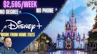 Disney Is Paying You $2,595 A Week Non Phone Work From Home Jobs Online Job Remote Jobs shorts