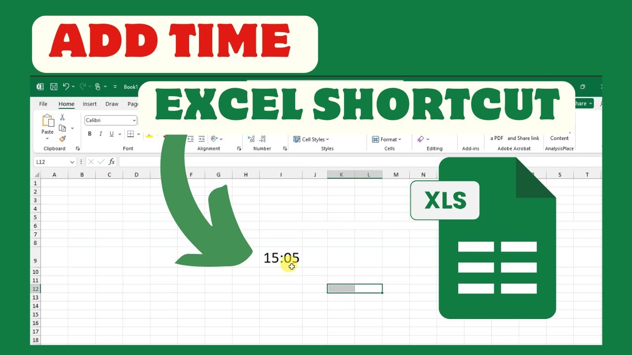 How To Add Time In Excel Shortcut - YouTube
