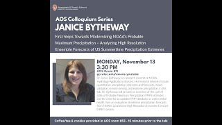 UW-AOS Colloquium - November 13, 2023 - Janice Bytheway
