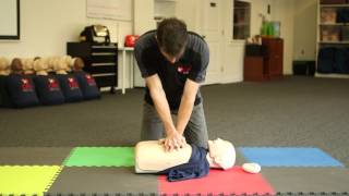 Adult one-rescuer CPR demonstration