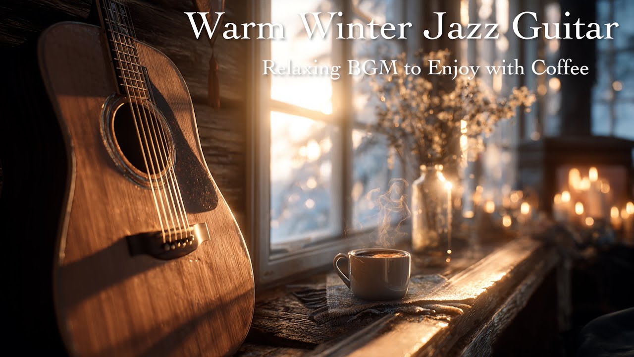 Теплый зимний джаз на гитаре | Расслабляющая музыка для чашечки кофе ☕