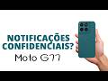 Como DESATIVAR as NOTIFICAÇÕES CONFIDENCIAIS, Moto G77!