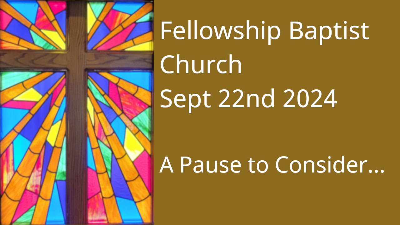 2024September22 - Hebrews 8.1 - A Pause to Consider