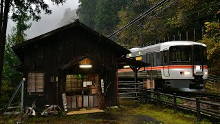 [秘境駅]JR東海373系(F7編成) 急行飯田線秘境駅号豊橋行き　飯田線小和田発車(警笛吹鳴あり)