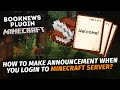 How to Create News on Minecraft Server? (BookNews Plugin)