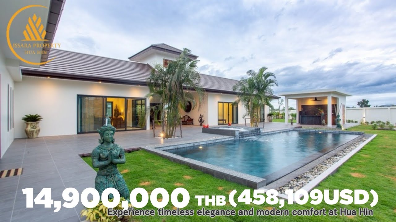 14,900,000THB(458,109USD)🎥Modern Thai Balinese 4Beds In Hua Hin Soi 112, Fully furnished ✨🏡