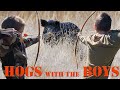 Recurve Selfbow Hog Hunting with the Hayes Boys