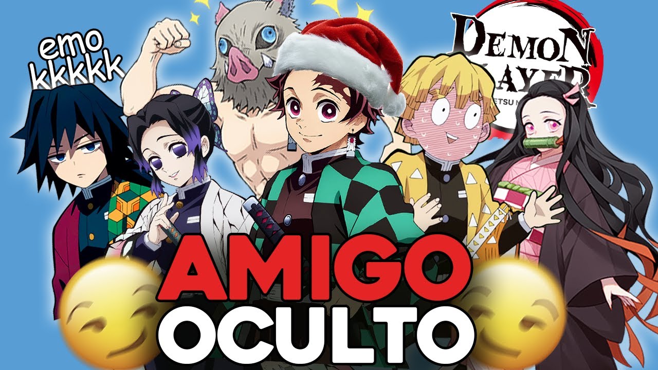 Série de natal personagens dos desenhos animados anime demon