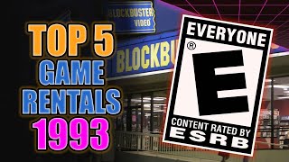 Top 5 Game Rentals of 1993 - The Games Everyone Rented